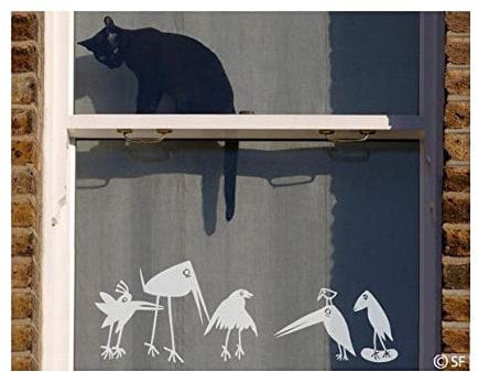 Apalis Fensterfolie Fenstertattoo Funny Birds Glas-Aufkleber Frosted 25 x 74cm