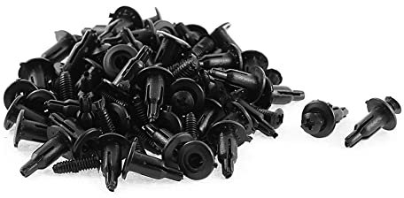 sourcing map 50 STK. 11mm x 5mm Schwarz Kunststoff Niet Stossstange Auskleidung Befestigung Nieten Clips de