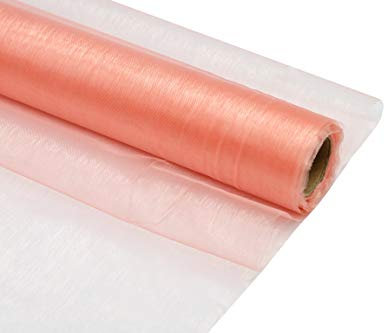 Creativery 9m Rolle Organza 36cm (apricot 714) // Tischläufer Deko Stoff Band Hochzeit Tisch Schleifenband Floristik
