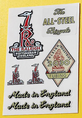 screenprint Raleigh 1950er Jahre Vintage Stil Fahrrad Aufkleber Sport Tourist etc