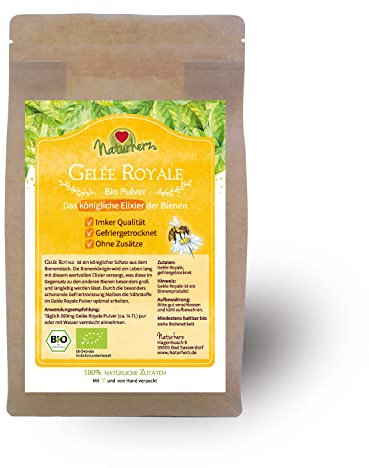 Bio Gelee Royal Pulver | 100% gefriergetrocknetes Gelee in bewährter Naturherz-Qualität vom Bio Imker (50g)