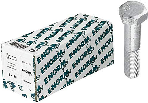 Sechskantschraube DIN 931 M24 x 120 8.8 ZN e-normpro