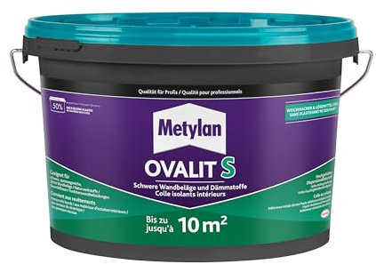 Metylan 976695 Ovalit S Colle textiles muraux spéciale, Blanc