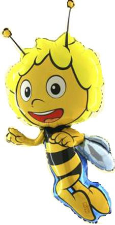 Toyland L138 Folienballon Biene Maya, Supershape, Mehrfarbig