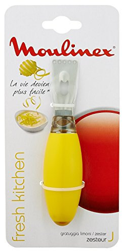 Moulinex Tefal Accessoires 1998601 Fresh Kitchen Zesteur Plastique/Inox Jaune 20 x 9,5 x 3,3 cm