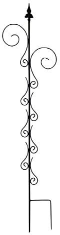 DanDiBo Rankhilfe mit 2 Haltern Rankgitter Metall Höhe 145 cm Breite 30 cm Kletterhilfe 2 Haken Garten