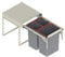 RECYCLE BIN PULL OUT KITCHEN WASTE BIN 450MM - 40 LTR (JC606M-3)