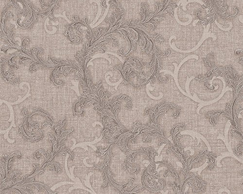 Livingwalls Versace Luxus-Tapete Grau - klassische Barock-Tapete mit Ornamenten Mustertapete Vliestapete 10,05 m x 0,70 m - Made in Germany
