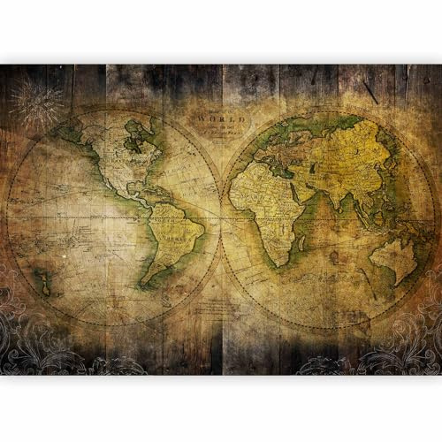 Papier peint murando Panoramique Intissé, Carte du Monde, 400x280 cm | Fabrication EU, Tapisserie Murales Papier Peint, Revêtement Mural, Papiers Peints, Grand Poster Mural, Carte, Décoration