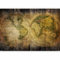 Papier peint murando panoramique Carte du monde 400x280 cm - Revêtement mural décoration pour chambre salon - Design moderne - Marron beige - Carte du monde des continents k-A-0019-a-b