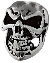 NKlaus Haarschmuck Bartperle JACK Totenkopf 925 Sterlingsilber Silber Lockenperle 6396