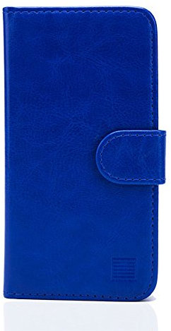 32nd Book Wallet PU Leather Flip Case Cover For Apple iPhone 7, 8, SE (2020) & SE (2022), Design With Card Slot and Magnetic Closure - Deep Blue