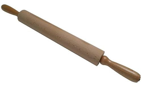 Rouleau à pâtisserie en bois poignées pivotantes de 60 cm diamètre 4,4 cm