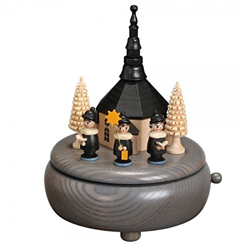 Spieldose Kurrende bunt BxHxT 13x17x13cm NEU Spieluhr Spielwerk Musikdose Musik Figur Seiffen Erzgebirge Holz Dekoration Weihnachten