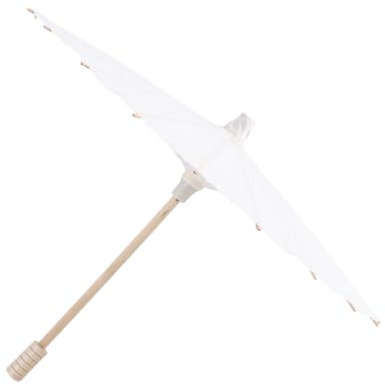 Zerodis Papier Sonnenschirm | Regenschirm | DIY Malerei | Tanz | Fotografie | Kunst Zubehör | Party Dekoration | Weiß | 30cm