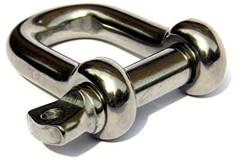 5 Schäkel Edelstahl rostfrei Niro V4A Rundschäkel Materialstärke 5mm-22mm (D = 12 mm)