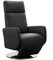 Cavadore TV-Sessel Cobra / Fernsehsessel mit Liegefunktion, Relaxfunktion / Stufenlos verstellbar / Ergonomie M / Belastbar bis 130 kg / 71 x 110 x 82 / Echtleder Schwarz