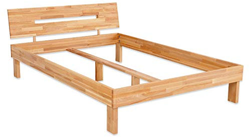 Betten-ABC Bubema Massivholzbett Marco aus Kernbuche mit Kopfteil, Farbton Natur, geölt Größe 120 x 220 cm