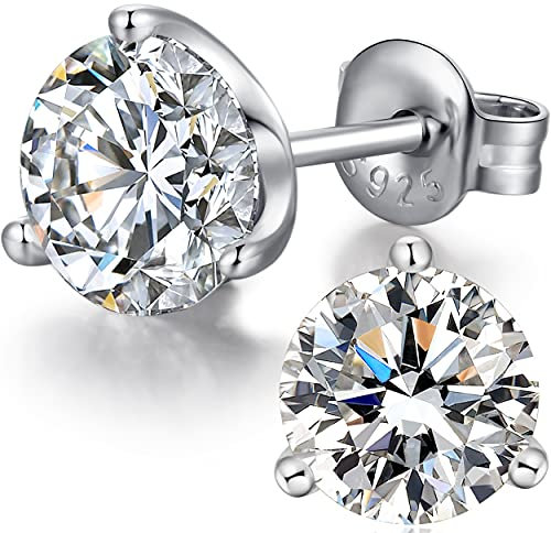Ohrringe Man,Ohrstecker Silber Herren Zirkonia,Herren Ohrstecker,Ohrstecker Diamant Silber Weißgold,Ohrringe Diamant Herren,Cubic Earrings,Ohrringe Silber 925 Man,Ohrstecker Silber 925 Zirkonia 5mm