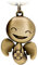 FABACH Porte-clés ange gardien Happy avec trèfle - Ange porte-bonheur en métal - Porte-bonheur pour voiture - Cadeau bonne chance, Bronze, Taille unique, Contemporain