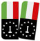 Finest Folia 2 x Kennzeichen Sticker passgenau für EU Feld 11x5cm Design Aufkleber für Nummernschild Folie KFZ Schwarz oder mit Fahne waschstraßenfest R167 (10 Italien, Mit Flagge)