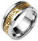 BlackAmazement 316L Edelstahl Ring Jesus Ichthys Fisch Christentum Gold blau Silber schwarz Herren Damen (Gold, 52 (16.6))