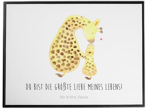 Mr. & Mrs. Panda Schreibunterlage Giraffe Kind - Geschenk, schreibtischunterlage, Tochter, Mutter, schreibtischunterlagen, Schreibtisch Unterlagen, Schreibtischauflage, schreibtischmatte, Afrika, Sohn