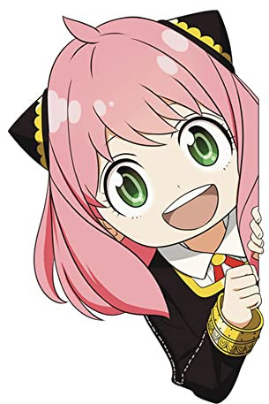 Spy x Family Anya Forger Aufkleber – Anime Manga Auto Sticker, Peeker Design, 13 cm