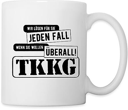 Spreadshirt TKKG Titelmusik Logo Tasse, One size, Weiß