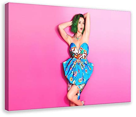 Katy Perry Poster Leinwand Poster Wandkunst Dekor Druck Bild Gemälde für Wohnzimmer Schlafzimmer Dekoration Rahmen Stil 20 x 30 cm