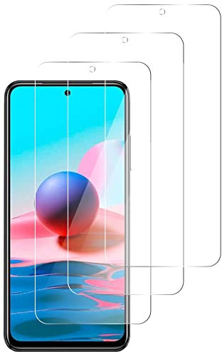 QUITECO Vetro Temperato per Xiaomi Redmi Note 10 / Redmi Note 10 5G / Redmi Note 10S [3 Pezzi] Vetrino Protettivo Pellicola Protezione Schermo