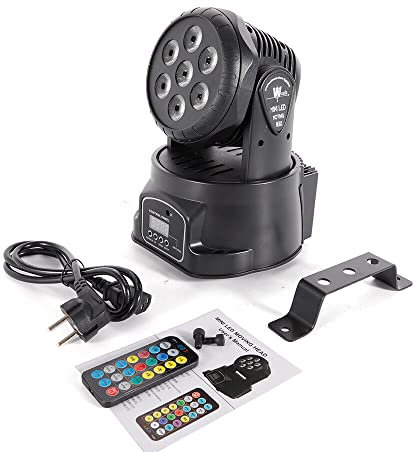 7 LED Scheinwerfer Moving Head Licht DMX Discobeleuchtung Floorspot Bühnenlicht Licht für Stage DJ Party Show Bar Halloween Weihnachten