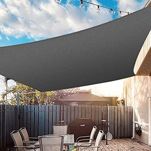 UIRWAY Toldo Vela de Sombra Rectangular 2 x 3 m,185 g/m² HDPE,Transpirable,95% Protección Rayos UV para Patio, Jardín, Pérgola, Patio Trasero