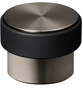 blomus Türstopper STOP | 2 kg | Edelstahl lackiert | Farbe Burned Metal | mit Silikonring