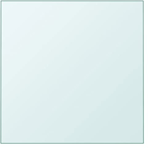homiuse Superficie de Mesa Vidrio Templado Transparente 60x60 cm Tablero para Escritorio Es Ideal para Mesas De Comedor Mesas De Centro Mesas De Jardín Alta Dureza Seguro Y Duradero