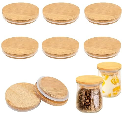 Fanshuge Lot de 8 couvercles de bocaux à yaourt Oui
