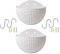 Stronrive 2 Pièces Fleur Suspendu Au Mur, Pots PIantes D'extérieur, Imitation Rotin Suspendu Demi-Cercle Fleur, Support PIantes Cintre pour Balcon Clôture Jardinières Murales