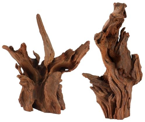 LYPHARD AQUARIUMS Natürliches Treibholz für Aquarium-Dekoration, 2 Stück, 22,9–35,6 cm, große sortierte Zweig-Dekorationen für Reptilienversteck, Aquarium