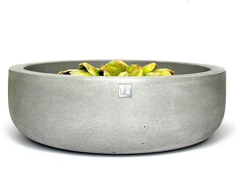 Vito Design Large Concrete Bowl (Grey) 30cm, Decorative Display Kitchen Countertop Bowl, Table Centrepiece Decoration, Handmade and Unique