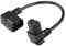 CERRXIAN 1 Fuß IEC 320 90 Grad C13 auf C14 Stromkabel, 18 AWG Abwärtswinkel IEC 320 C13 3-polige Buchse auf linken Winkel C14 3-poliger Stecker, Netzteil-Verlängerungskabel