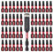 GEINXURN Impact Tough #2 Square 1 in. Insert Driver Bits,50Pack Magnetic SQ2 Screwdriver Bits Set 1”Long Power Bits with 1Pcs Impact Bit Holder,Bulk