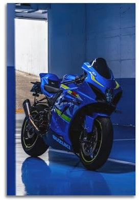 JLTC Sport Motorrad Poster GSX-R 1000 R Road Cafe Racer Poster Dekorative Malerei Leinwand Wandposter und Kunstdruck Moderne Familie Schlafzimmer Dekor Poster 40 x 60 cm