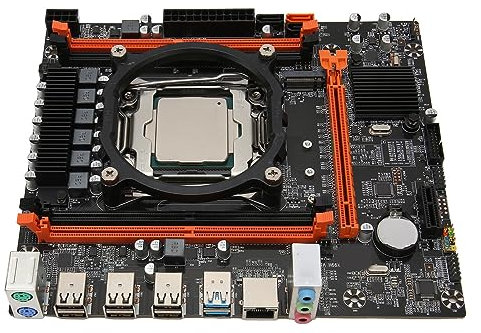 X99 DDR4 Motherboard, Dual Channel LGA2011 3 Pin CPU E5 2670V3, 16G Computer Desktop Mainboard mit USB3.0 Schnittstelle, 6 Phasen Netzteil, Einfach zu Montieren