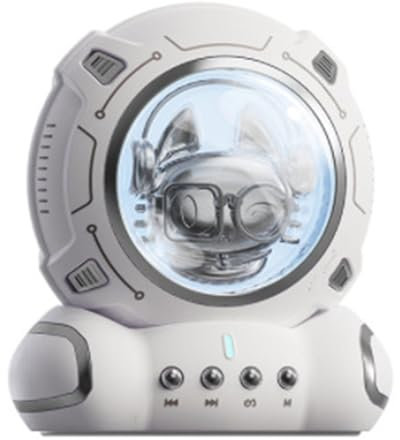 Beufee Portable Bluetooth Speaker, Mini Wireless Speakers with Clarity Stereo Cute Cat Shape Speaker with Night Light for Home Office Car(White)