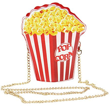 JUCHRZEY Damen-Cupcake-Hamburger-Kettentasche, Popcorn-Umhängetasche (Popcorn).