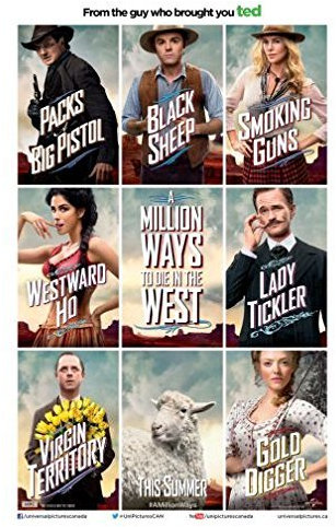 A446 Filmposter A Million Ways To Die In The West, 28 x 43 cm