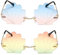 Sertay 2 Stück Muschelförmige Partybrillen, Frauen Getönte Brille, Randlose Sonnenbrille Bunt, Randlose Wellen Sonnenbrillen, Festival Brille, Geeignet zum Fotografieren, Versammlungen, Strandpartys