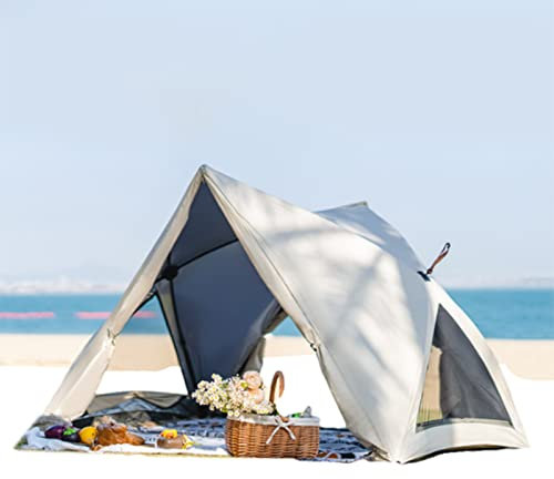 Tienda de Playa de Apertura rápida, Completamente automática, Plegable al Aire Libre, sombrilla Pintada en Plata, Tienda de campaña, Picnic, Parque, Tienda a Prueba de Lluvia