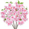 Oairse 4er-Set Kunstblumen Künstliche Zweige Pfirsichblumen Frühlingsdeko Seidenblumen für DIY Hochzeit Blumenstrauß Party Tisch Centerpieces Blumenarrangements und Home Frühling Dekoration, Rosa