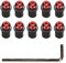 Oiieco 10 Stück Motorrad Windschild Befestigung Schrauben M5 x 16mm Bolzen und Schrauben für Windschutzscheibe mit Schlüssel (Rot)